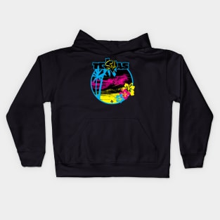 Texas Style Surfer in CMYK Kids Hoodie